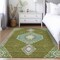 Homeroots 8' X 10' Olive Green Pink And Ivory Oriental Washable Indoor Outdoor Area Rug 598433 - alternate 8