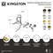Kingston Brass Two-Handle Wall Mount Bridge Kitchen Faucet with Brass Sprayer, Brushed Brass KS2447PLBS - alternate 6