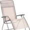 Homeroots 27" Ivory Steel Outdoor Zero Gravity Chair with Ivory Cushion 373475 - alternate 5