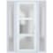 Vdomdoors Front Exterior Prehung FiberGlass Door Frosted Glass / Manux 8552 White Silk / 2 Sidelight Exterior MANUX8552EXD-WS-W16+30+16 x H80-RH - alternate 4