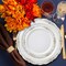 Smarty Had A Party 10" White with Gold Vintage Rim Round Disposable Plastic Dinner Plates (120 Plates), 120PK 860G-CASE - alternate 11