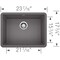 Blanco Precis 24 Single Bowl, Cinder 522412 - alternate 4