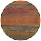 Homeroots 8' Terra Cotta Round Abstract Washable Indoor Outdoor Area Rug 608761 - alternate 9