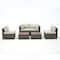 Deko Living Outdoor Sectional Wicker Sofa, Chairs and Table, 8 Pieces, Brown w/Beige and Red Cushion Covers COP30011 - alternate 9