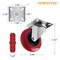 Powertec 3'' Swivel Plate Caster Wheels with 1280 lbs Loads, 4 with Brake & 4 without, PU Castors, 8PK 17217N - alternate 10