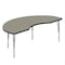 Correll Kidney HPL Activity Table, 72 in W, 36 in L, 19 in to 29 in H, Particleboard, Savannah Sand A3672-KID-54-14-09 - alternate 1