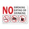 Signmission OSHA No Smoking Eating or Drinking W/ Graphic, Size: 14in X 10in Rigid Plastic, OS-CL-P-1014-L-20003 OS-CL-P-1014-L-20003 - alternate 1