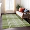 Homeroots 3' X 5' Green Black And Ivory Plaid Washable Indoor Outdoor Area Rug 596333 - alternate 9