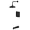 Kingston Brass Single-Handle Pressure Balanced Tub and Shower Faucet, Matte Black KB5890AL - alternate 1