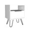 Homeroots 22" White Wood One Drawer Nightstand 478275 - alternate 5