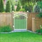 Nuvo Iron 45-in W x 56-in H Glossy Wht Tiger Eye Gate Arched -48-in W Openings SC Hardware W/Dbl Side Handle ITGA4556GW - alternate 8