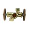 Brasscraft Stop Valve, 1/2 x 3/8 x 1/4 in Connection, Compression, 125 psi Pressure, Brass Body CR1900DVX R - alternate 1