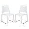 Office Star Products STC Series Sled Base Leg Stack Chair, White / Silver STC8302C2-11 - alternate 1
