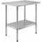 Amgood 24 in. x 36 in. All Stainless Steel Work Table, 35 in. Height Commercial Prep Table with AMG WTSS-2436-Z - alternate 1