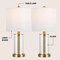 Jonathan Y Amner 20.5" Glass Modern Contemporary Fillable Glass LED Table Lamp, Brass Gold, 2PK JYL8508B-SET2 - alternate 9