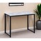 Homeroots 35" Antiqued White and Black Writing Desk 491414 - alternate 6