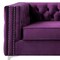 Homeroots 84" Purple Velvet Sofa With Silver Legs 543947 - alternate 9