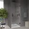 Fab Glass And Mirror Single Swing Hinge Glass Shower Door Ravello Series 28in x80in with Matte Black Finish - 3/8in Temp SHRO28X80MB - alternate 8