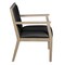 Regency Regent WallGuard Guest & Reception Waiting Room Wood Side Chair - Noble Oak / Black Vinyl 9875NOBK - alternate 10