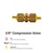 Proline Series Brass 3/8-in COMP x 3/8-in COMP Union CP-110NLB - alternate 4