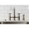 Kingston Brass Bridge Kitchen Faucet with Brass Sprayer, Polished Nickel KS1276BEXBS - alternate 5