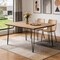 Homeroots 54" Natural and Black Solid Wood and Steel Square Dining Table 640717 - alternate 5