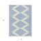 Homeroots 5' X 8' Ivory And Blue Geometric Washable Indoor Outdoor Area Rug 598753 - alternate 9