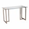 Homeroots 48" Clear and Champagne Glass Writing Desk 402037 - alternate 9