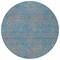 Homeroots 8' Teal Blue And Pink Round Abstract Washable Indoor Outdoor Area Rug 599840 - alternate 8