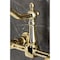 Kingston Brass Two-Handle Wall Mount Bridge Kitchen Faucet, Polished Brass KS1262PL - alternate 6