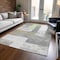 Homeroots 3' X 5' Gray Ivory And Mint Green Geometric Washable Indoor Outdoor Area Rug 612418 - alternate 9