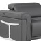 Homeroots Gray Italian Leather Modular L Shaped Eight Piece Corner Sectional With Console 534868 - alternate 15
