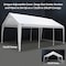 King Canopy Expandable Canopy 12ftx20ft / 20ftx20ft, Steel Frame, 8-Leg, White EX1220 - alternate 2