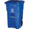 Toter 64 Gal. Recycling Trash Can with Lid 025564-D5BLU - alternate 5