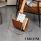 Fabulaxe 12-in Gold-Tone Metal Frame  with Brown Leatherette Sling Magazine Holder for Living Rooms, Home QI004741 - alternate 10