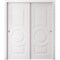Sartodoors Sliding Closet Bypass Doors 56 x 96 inches, BASIC 9801 White, Rails Hardware Set, Wood Solid Bedr BASIC9801DBD-SKIN-5696 - alternate 1
