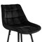 Elama 2 Piece Velvet Tufted Bar Chair in Black with Metal Legs ELM-222-BLK - alternate 9