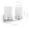 Jonathan Y Fairfax 14.3 in. 2-Light Metal/Frosted Glass Contemporary Glam LED Vanity Light, Chrome JYL7485A - alternate 9