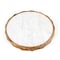 Homeroots 15" Brown And White Marble And Solid Wood Round Cheese Board 574112 - alternate 9