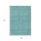 Homeroots 8' X 10' Aqua And Teal Blue Striped Washable Indoor Outdoor Area Rug 615647 - alternate 9