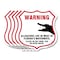 Signmission Alligator Warning Shield Sign Warning Al, 12 inch X 12 inch, Aluminum Metal Sign, 5PK SHI-A-5Pack-12-359 - alternate 1