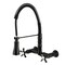 Kingston Brass Double-Handle Wall-Mount Pre-Rinse Bridge Kitchen Faucet, Matte Black GS1240NX - alternate 1