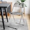 Leisuremod Lawrence Acrylic Folding Chair with Metal Frame, Transparent Black, 4PK LF19TBL4 - alternate 10