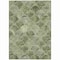 Homeroots 10' X 14' Green And Ivory Abstract Washable Indoor Outdoor Area Rug 577678 - alternate 9