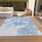 Homeroots 10' X 14' Sky Blue And Denim Blue Nautical Washable Indoor Outdoor Area Rug 581502 - alternate 7