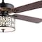 Jonathan Y Paolo 52" 3-Light Farmhouse Industrial Iron Scroll Drum Shade LED Ceiling Fan w/ Remote, Black/White JYL9612A - alternate 14
