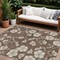 Homeroots 10' X 14' Brown And Beige Floral Washable Indoor Outdoor Area Rug 599873 - alternate 1