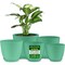 Lifemaster Planter Pots with Drainage Holes, Lightweight, Durable, Space-Saving, Mint, 5PK LMFLOPMIT55 - alternate 1
