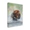 Trademark Fine Art Outdoor Canvas Art - David Stribbling 'Bear Running Through Water' Wall Art for Patios, or Gardens GRL01565-OC1419WR - alternate 1