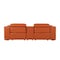 Homeroots 93in Orange and Silver Italian Leather Power Reclining Loveseat With Storage 720571 - alternate 8